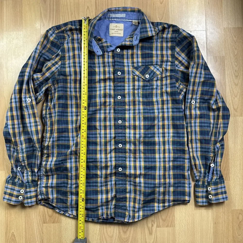 Tommy Bahama Long Sleeve‎ Colorful Button Up Shirt Small Cotton Plaid Men Adult